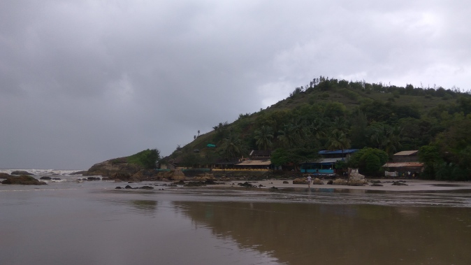 Kudle beach in monsoon